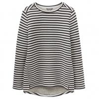 Joules Isla Textured Sweatshirt, Coal Stripe, UK6