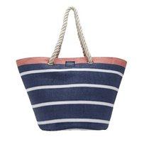 Joules Summer Beach Bag French Navy Silver Stripe