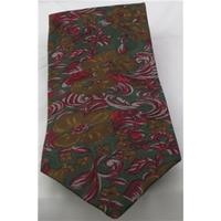 Jose Piscador green flower print silk tie