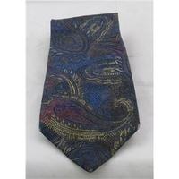 Jose Piscador grey, blue & pink paisley silk tie