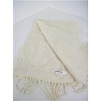 Johnstons Cream Lambswool Scarf