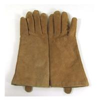 John Lewis Size M Light Brown Suede Gloves