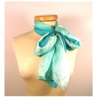 Joan Lee Aqua Silk Scarf