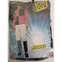 Jockey Costume, Black & Pink, With Top, Trousers, Bootcovers, Hat & Goggles