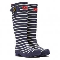 Joules Welly Print Wellington Boots, French Navy Stripe, UK 6
