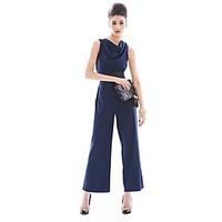 joanne kitten womens wide leg solid blueredgray jumpsuits vintagecasua ...