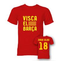 Jordi Alba Visca El Barca Hero T-Shirt (Red)