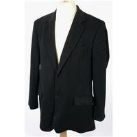 Johnstons - Size: Large (42 chest, reg length) - Midnight Black - Casual/Smart 100% Cashmere Designer Blazer/Jacket.