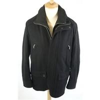 John Lewis [Size: Medium, 40 chest] Deep Black Casual/Military Duffle Style Wool Mix Jacket With Detachable Part Liner