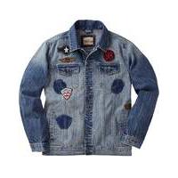 joe browns badged up denim jacket