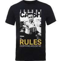 johnny cash rules everything mens large t shirt black