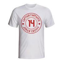 johan cruyff ajax captain fantastic t shirt white