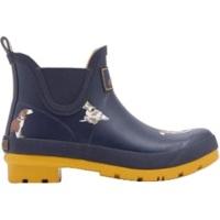 Joules Welli Bob Ankle Wellies french navy fido dog