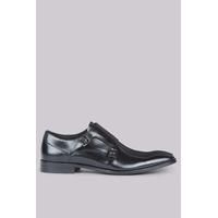 John White Shard Black Double Monk Shoes