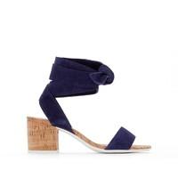 jonee high heeled suede sandals with tie fastening