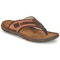 josef seibel paul 11 mens flip flops sandals shoes in brown