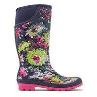 Joules Neola Premium Neoprene Lined Welly French Navy Floral