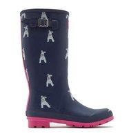Joules Welly Print Navy Chip the Dog