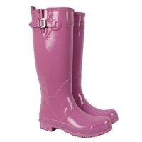 Joules Field Welly Gloss Neon Mauve