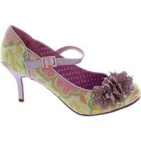 Joe Browns Ginnie womens metallic purple embroidered single strap high hee women\'s Court Shoes in purple