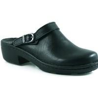 josef seibel betsy womens leather mule womens clogs shoes in black