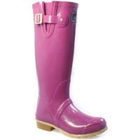 Joules N Glossy Pink Wellington Boots women\'s Wellington Boots in pink