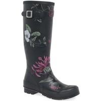 joules womens print wellingtons womens wellington boots in black