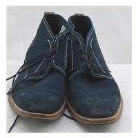 Jones Bootmaker, size 7/40 blue suede lace up shoes
