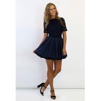 Jones and Jones Audrey Dress in Navy with 3/4 Sleeves