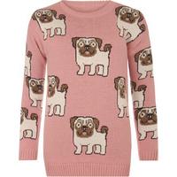 joann knitted pug jumper pink