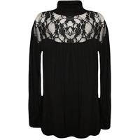 Joanne Lace Panel Top - Black