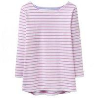 Joules Harbour Jersey Top Hope Stripe Carnation Pink