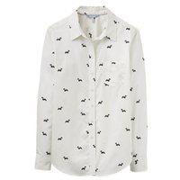 Joules Lucie Classic Printed Shirt Cream Scotty Dog