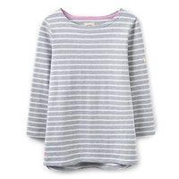 Joules Harbour Jersey Top Hope Stripe Grey Marl