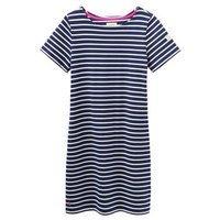 Joules Riviera Jersey T-Shirt Dress Hope Stripe French Navy