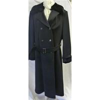 jobis black long belted coat