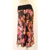 Jones New York Collection Size M Double Layered Floral Bold Print Maxi Skirt