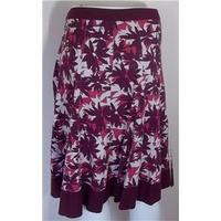 John Lewis Size 16 Purple Floral Pattern Skirt