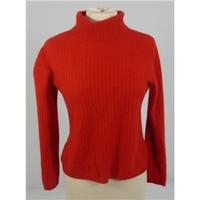 Jonelle Collection Size 12 Red Cashmere Ribbed Jumper