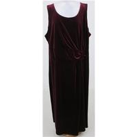 joanna hope size 30 burgundy long velvet dress