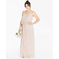 joanna hope metallic plisse maxi dress