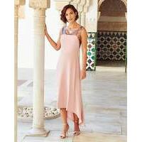 Joanna Hope Sequin Trim Dipped Hem Dress