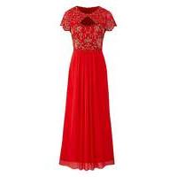 JOANNA HOPE Bead Trim Maxi Dress