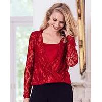 Joanna Hope Lace Wrap Top