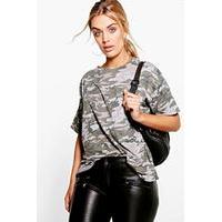 Josie Camo Oversize Tee - multi