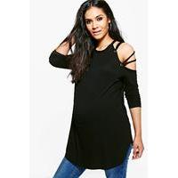 Josie Strappy Shoulder Top - black