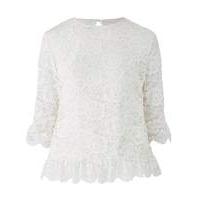 Joanna Hope Lace Jersey Top