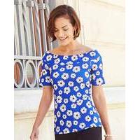 Joanna Hope Daisy Print Bardot Top