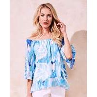 Joanna Hope Print Bardot Blouse