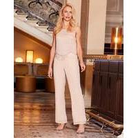 Joanna Hope Petite Beaded Jumpsuit